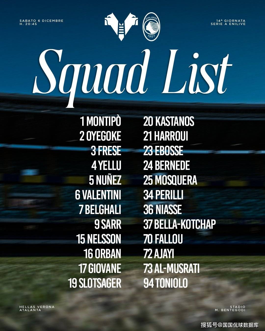 意甲前瞻比分预测：维罗纳VS亚特兰大，里尔，门兴全部拿下！